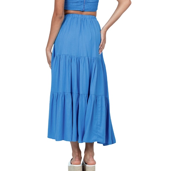 Princess Polly Skirt Allie Tiered Layered Maxi Skirt Rayon Flowy Angelic NWOT - Picture 6 of 13